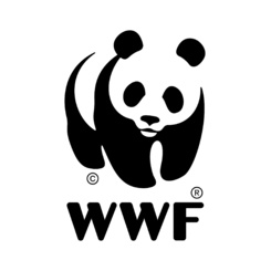 WWF logo with a black and white panda above the bold letters WWF on a white background.